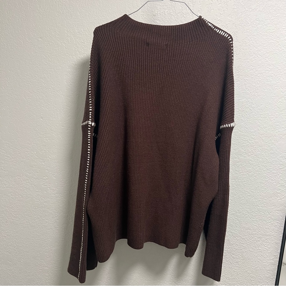 PrettyGarden Women's Chunky Mock Neck Knit Sweater Oversized - Picture 5 of 5